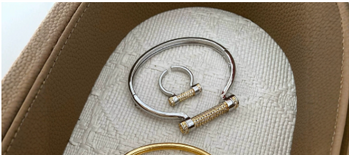 Brățară personalizată cu șurub, în stil european și american, incrustată cu diamante, brățară în formă de potcoavă în formă de D, tendință la modă, brățară creativă, bijuterii