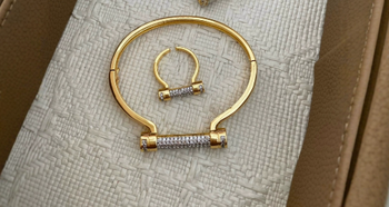 Brățară personalizată cu șurub, în stil european și american, incrustată cu diamante, brățară în formă de potcoavă în formă de D, tendință la modă, brățară creativă, bijuterii