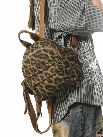 Μίνι σακίδιο πλάτης καμουφλάζ, μοντέρνο σακίδιο πλάτης μεγάλης χωρητικότητας, σακίδιο πλάτης Unisex για φοιτητές με λεοπάρ εκτύπωση, σακίδιο πλάτης από καμβά