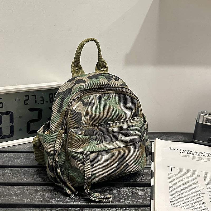 Μίνι σακίδιο πλάτης καμουφλάζ, μοντέρνο σακίδιο πλάτης μεγάλης χωρητικότητας, σακίδιο πλάτης Unisex για φοιτητές με λεοπάρ εκτύπωση, σακίδιο πλάτης από καμβά