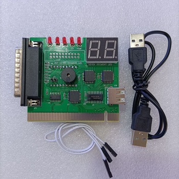 Placă de testare PCI cu dublă utilizare și afișaj față-verso cu port paralel, placă de diagnosticare USB, placă de testare PCI pentru placa de bază
