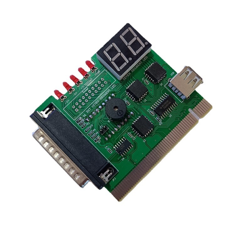 Placă de testare PCI cu dublă utilizare și afișaj față-verso cu port paralel, placă de diagnosticare USB, placă de testare PCI pentru placa de bază