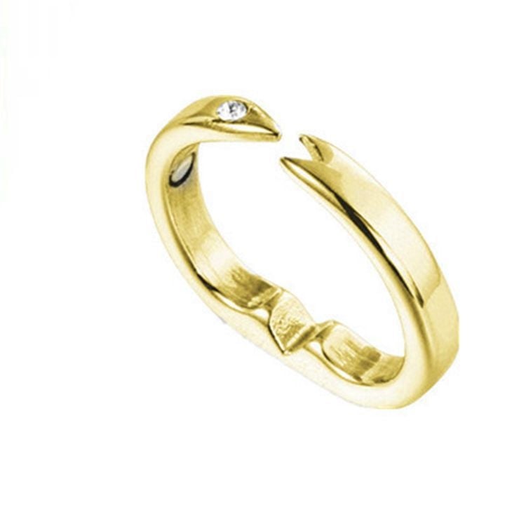 Európai és amerikai stílusú rozé arany gyűrűk, férfi mágneses egészségügyi gyűrűk nyitott mágneses elemekkel