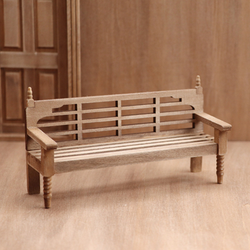 Миниатюрни мебели за куклена къща в мащаб 1:12, микро-модел на сцена, украшение, пейка за парк, стареещо покритие