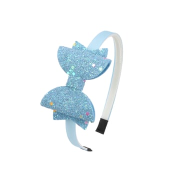 Gyerek flitteres fejpánt szalaggal, amazon, flitteres és csillámos fejpánt rózsaszín színátmenettel, divatos hajkiegészítő rózsaszín csillámmal