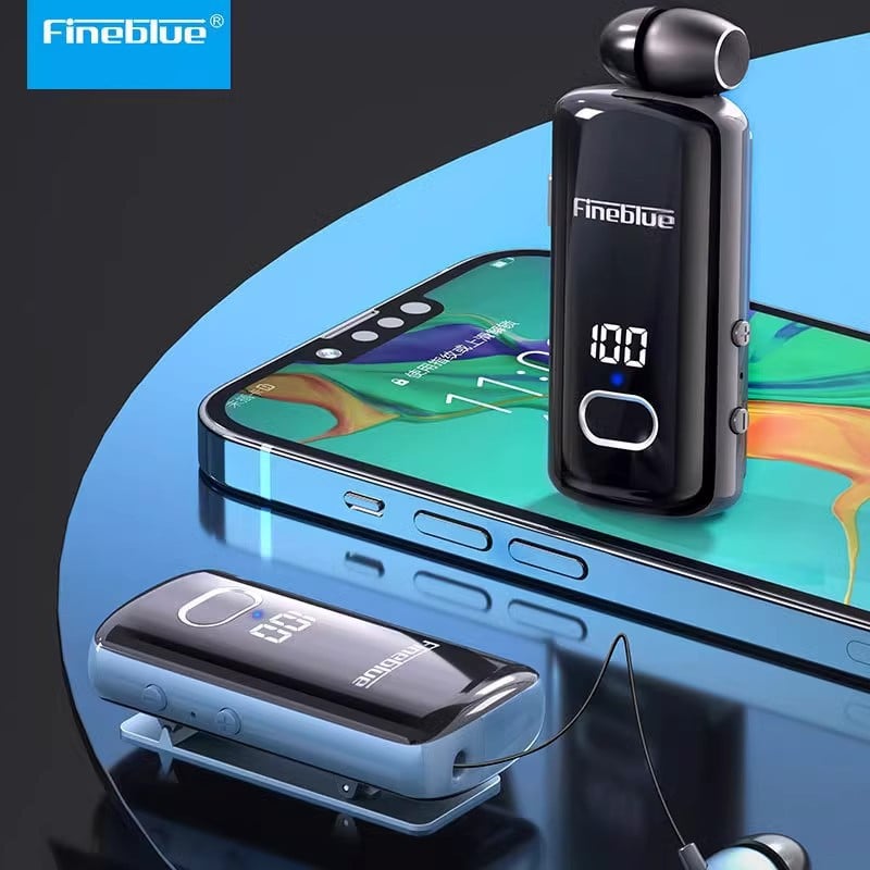 Безжични Bluetooth слушалки Jialan F580 Lavalier: Прибиращи се, подходящи за слушане на музика по време на каране на колело, доставка на храна или шофиране; шумопотискане и дълъг живот на батерията.