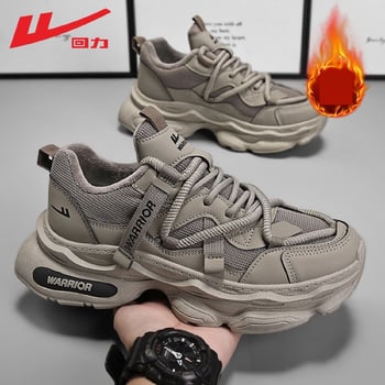 Warrior vīriešu apavi, biezas kedas, jauns rudens-ziemas stils, vīriešu sporta apavi ar flīsa oderi, ikdienas apavi ar biezu zoli, augumu palielinoši B