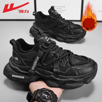 Warrior vīriešu apavi, biezas kedas, jauns rudens-ziemas stils, vīriešu sporta apavi ar flīsa oderi, ikdienas apavi ar biezu zoli, augumu palielinoši B