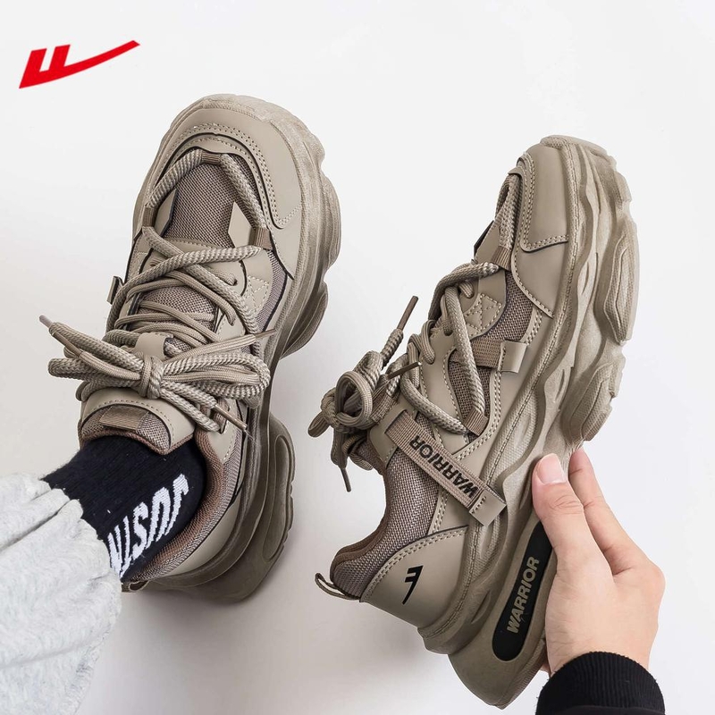 Warrior vīriešu apavi, biezas kedas, jauns rudens-ziemas stils, vīriešu sporta apavi ar flīsa oderi, ikdienas apavi ar biezu zoli, augumu palielinoši B