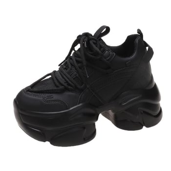 Uued suvised naiste tossud kindla tallaga ekspordiks, 2025, kõrgust suurendavad, paksu tallaga, valged tossud, mis muudavad jalad väiksemaks, hingava võrkkangaga sportimiseks.