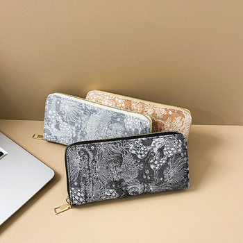 Naiste rahakott 2024. aasta uue stiiliga Hani ja Tangi dünastia pikk kott, lihtne ja stiilne, suure mahutavusega mündi- ja telefonikott