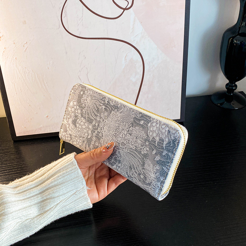 Naiste rahakott 2024. aasta uue stiiliga Hani ja Tangi dünastia pikk kott, lihtne ja stiilne, suure mahutavusega mündi- ja telefonikott