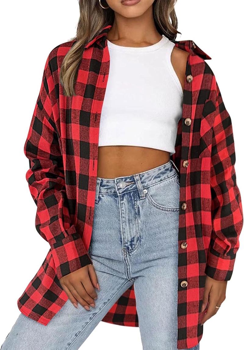 Klasikiniai languoti medvilniniai marškiniai, laisvalaikio, ilgomis rankovėmis, lengvas švarkas su apykakle ir sagomis, marškiniai moterims