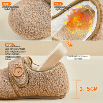 Platvormsaapad igapäevaseks kandmiseks sisemise kõrgendusega, naiste talve kunstliku karusnaha sisetaldaga, korealise stiiliga, ees sidumisnööriga, kummijalats, 3-5 cm kanna