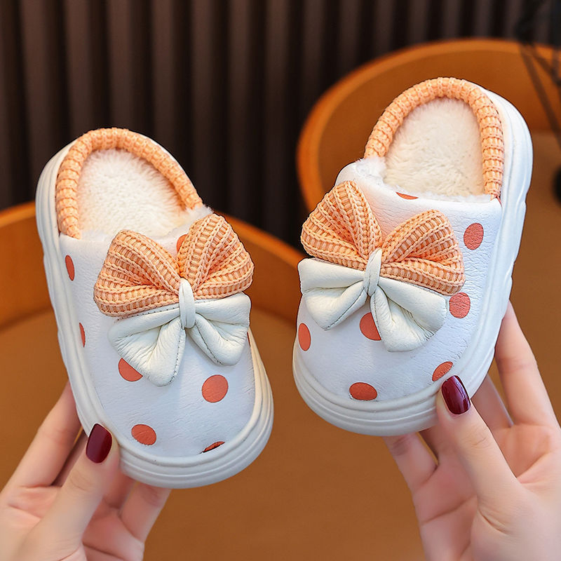 Детски пантофи за момичета, микрофибърна горна част, зимни, стил принцеса, подметка TPR, за възраст 1–3 години