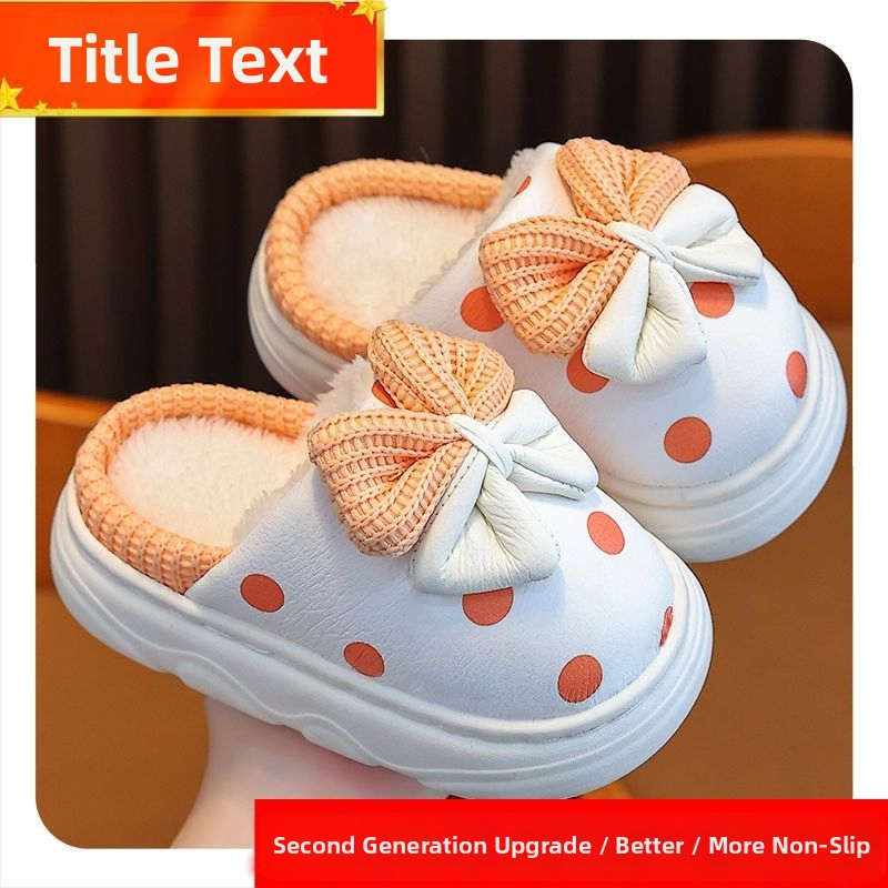 Bērnu čības meitenēm ziemā, princeses stila, augšdaļa no mikrofibras, TPR zole