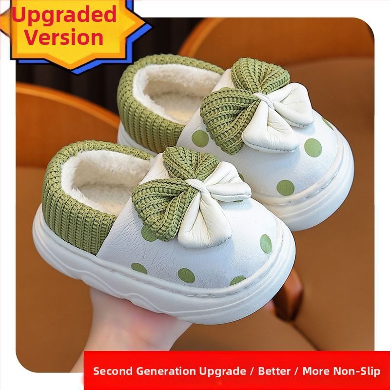 Bērnu čības meitenēm ziemā, princeses stila, augšdaļa no mikrofibras, TPR zole