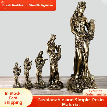 Dekoratiivne skulptuur – Kreeka rikkuse jumalanna, valmistatud resiinist, kontorilauale sobiv kingitus