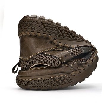 Мъжки мрежести маратонки за бягане - проветриви, нисък профил, гумена подметка, EVA стелка, връзване