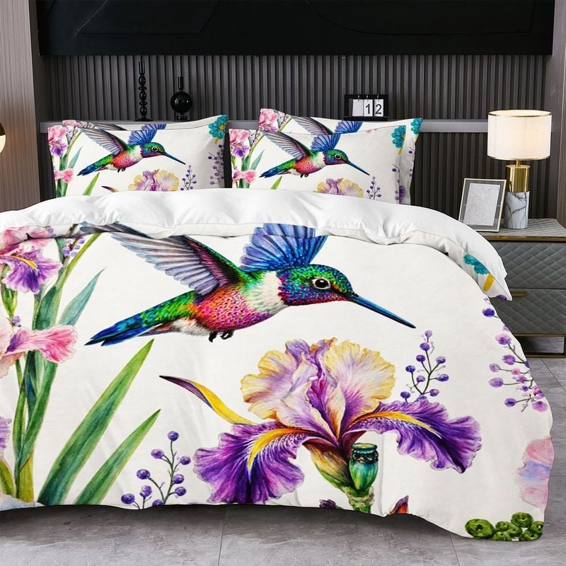 Комплект за завивка от три части с абстрактен принт | Brushed тъкане, Реактивен печат и боядисване, Смес полиестер-памук, Модерен минималистичен стил