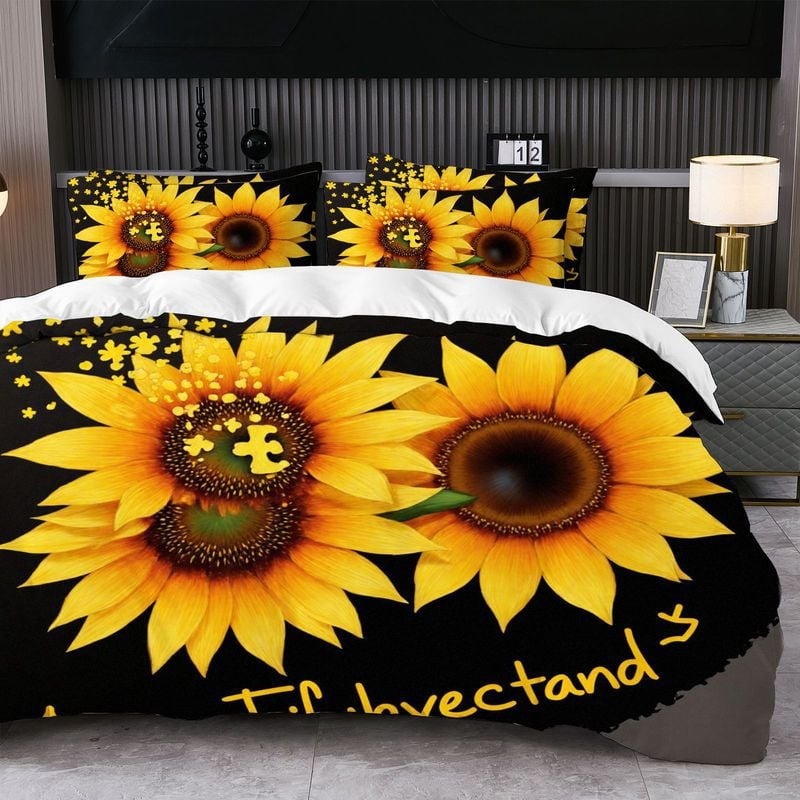 Комплект за завивка от три части с абстрактен принт | Brushed тъкане, Реактивен печат и боядисване, Смес полиестер-памук, Модерен минималистичен стил