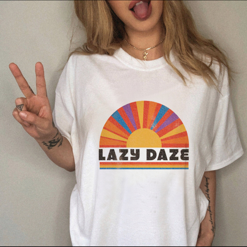 Naiste T-särk - Milk Silk, viskoos kiud, ümmargune kaelus, lühikesed varrukad, trükk