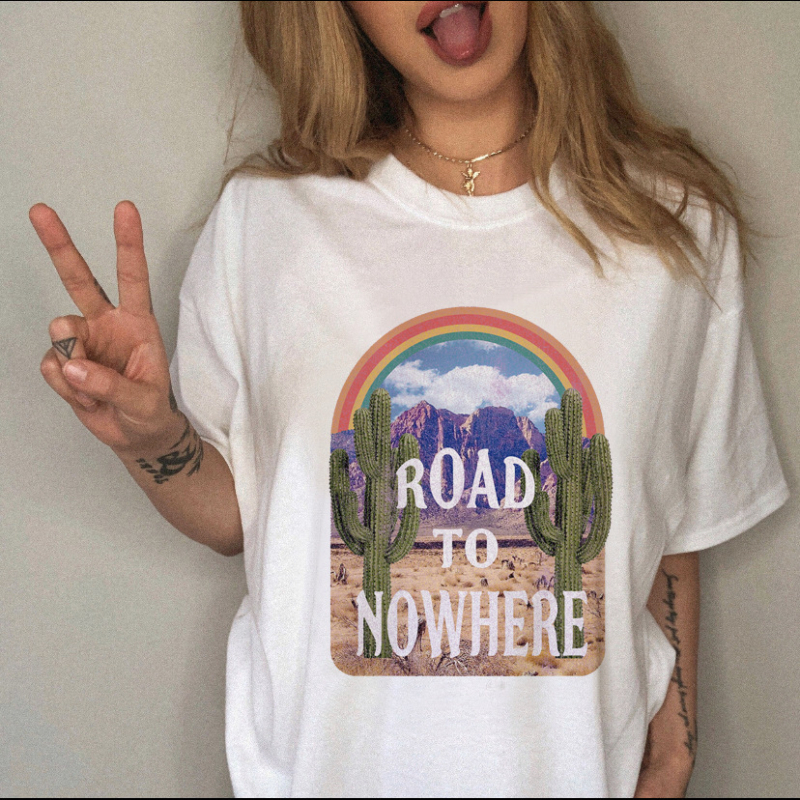 Naiste T-särk - Milk Silk, viskoos kiud, ümmargune kaelus, lühikesed varrukad, trükk