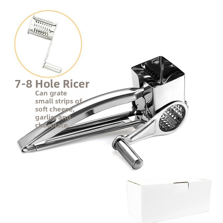 Käsi-pöörlev juusturiiv 430 roostevabast terasest, moods minimalistlik disain, sobib juustule ja šokolaadi purustustele.