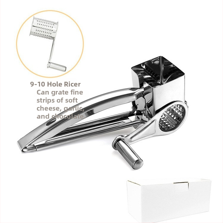 Käsi-pöörlev juusturiiv 430 roostevabast terasest, moods minimalistlik disain, sobib juustule ja šokolaadi purustustele.