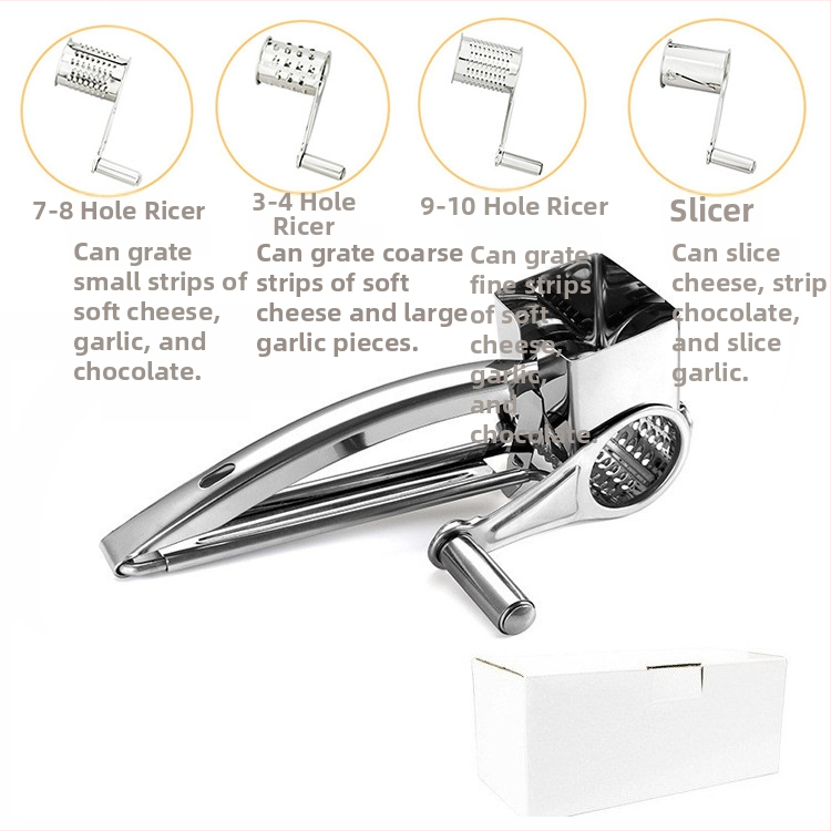 Käsi-pöörlev juusturiiv 430 roostevabast terasest, moods minimalistlik disain, sobib juustule ja šokolaadi purustustele.