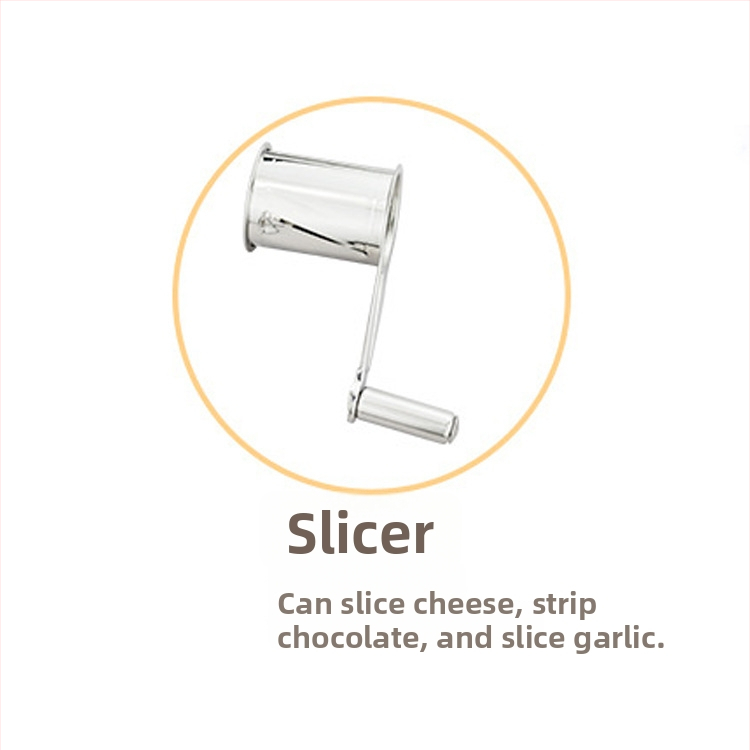 Käsi-pöörlev juusturiiv 430 roostevabast terasest, moods minimalistlik disain, sobib juustule ja šokolaadi purustustele.