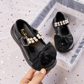 Детски обувки за момичета – принцеса стил, PU горна част, гумена подметка, закопчаване с велкро, нисък връх