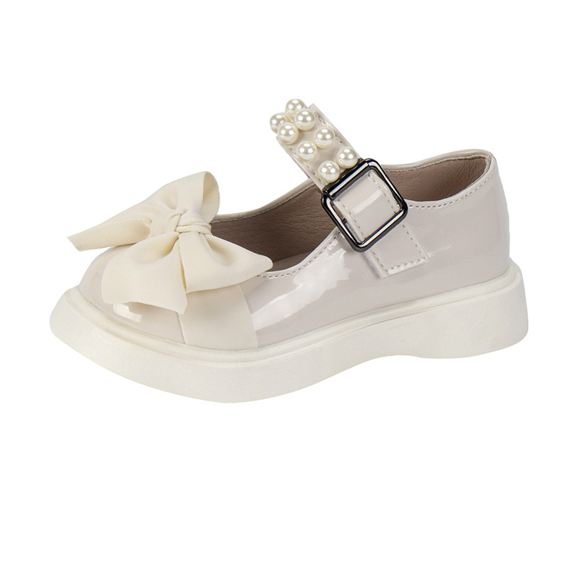 Детски обувки за момичета – принцеса стил, PU горна част, гумена подметка, закопчаване с велкро, нисък връх