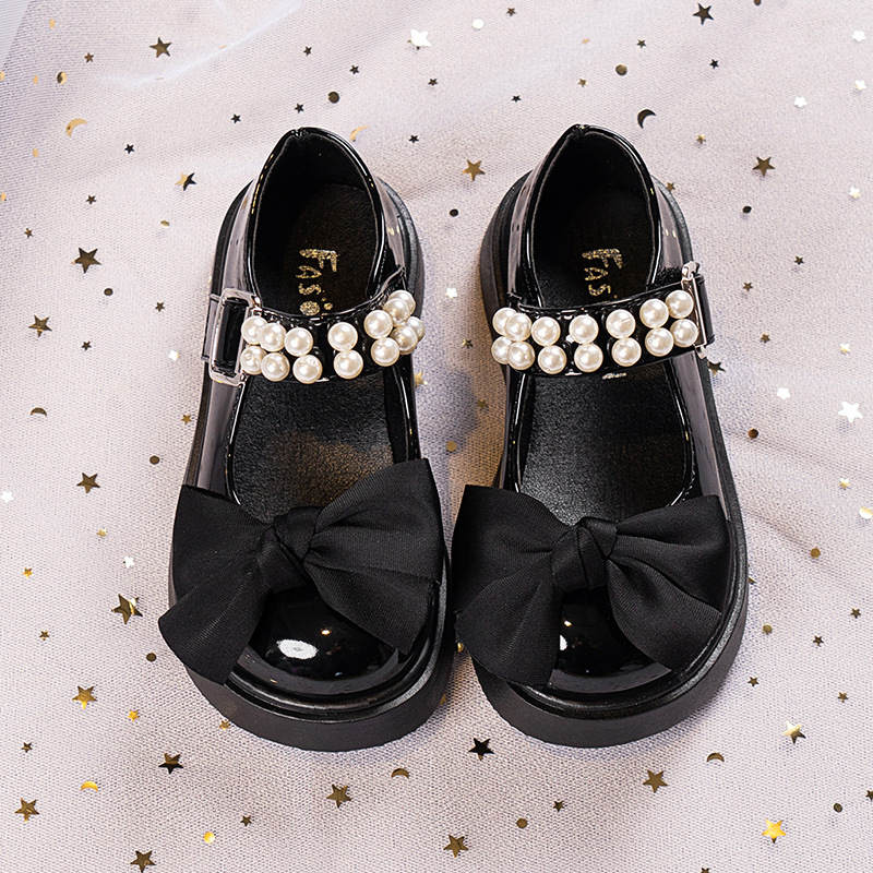 Детски обувки за момичета – принцеса стил, PU горна част, гумена подметка, закопчаване с велкро, нисък връх