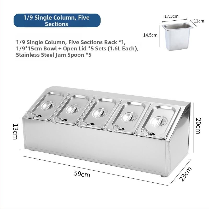 Комплект кутии за подправки от неръждаема стомана – многофункционален, преносим, без монтаж