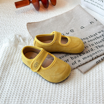 Детски принцес сандали Mary Jane от изкуствена кожа, гумена подметка, едноцветен модел, свободен стил