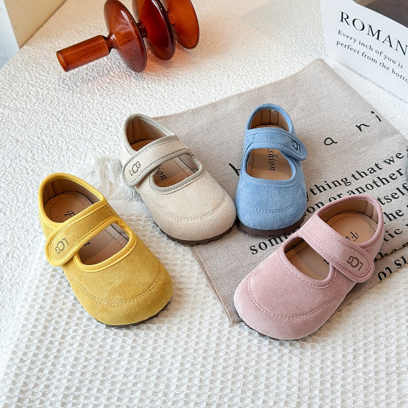 Детски принцес сандали Mary Jane от изкуствена кожа, гумена подметка, едноцветен модел, свободен стил