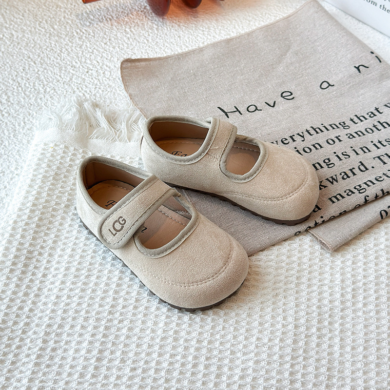 Детски принцес сандали Mary Jane от изкуствена кожа, гумена подметка, едноцветен модел, свободен стил