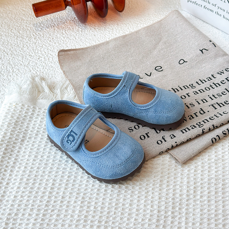 Детски принцес сандали Mary Jane от изкуствена кожа, гумена подметка, едноцветен модел, свободен стил