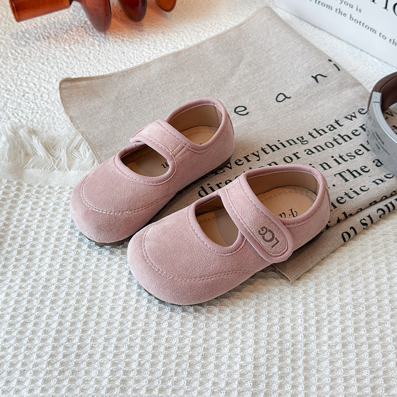 Детски принцес сандали Mary Jane от изкуствена кожа, гумена подметка, едноцветен модел, свободен стил