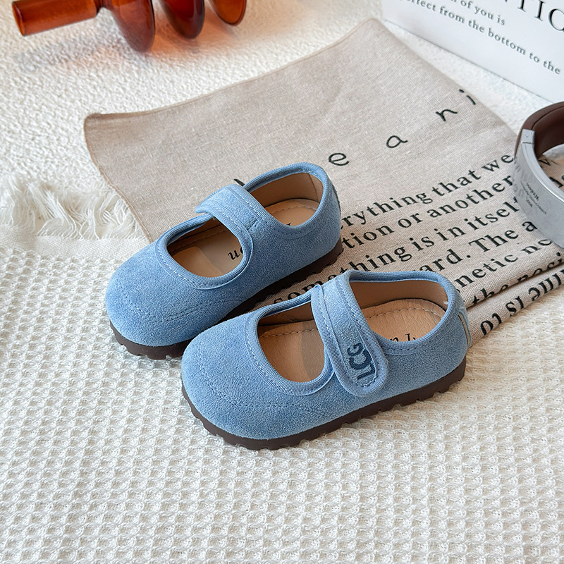 Детски принцес сандали Mary Jane от изкуствена кожа, гумена подметка, едноцветен модел, свободен стил