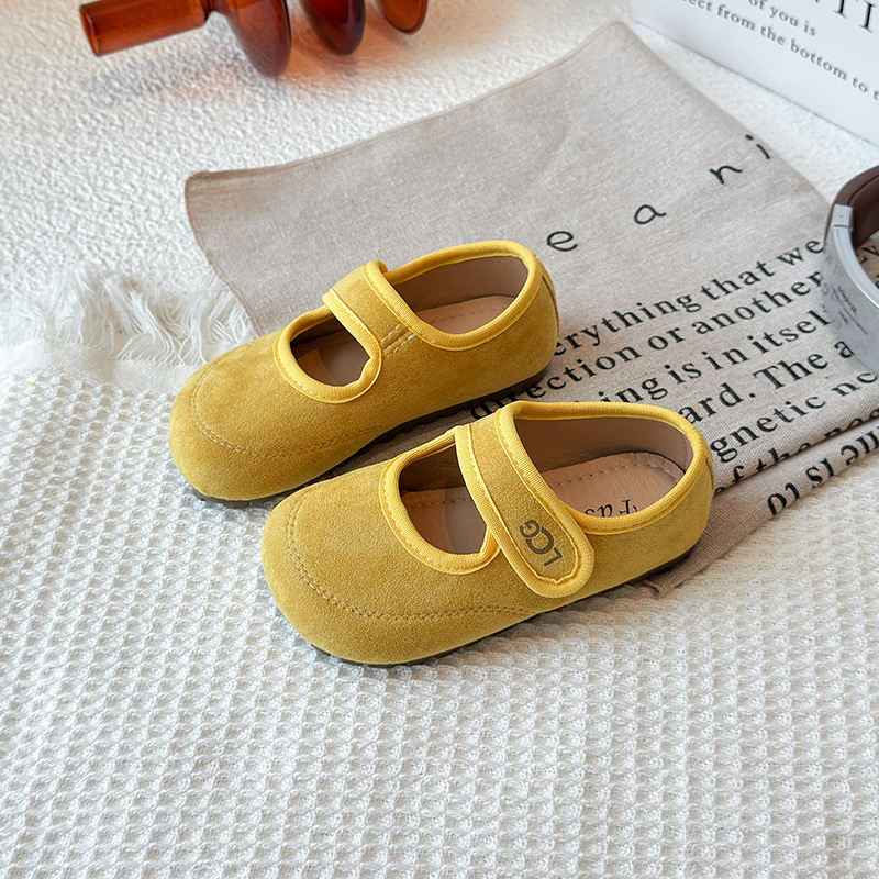 Детски принцес сандали Mary Jane от изкуствена кожа, гумена подметка, едноцветен модел, свободен стил