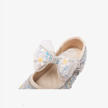 Детски принцеси балеринки за момичета с мека подметка, горен материал: супер влакна; закопчаване: велкро; възраст: 2–9 години; стил: принцеса; подметка: гума; сезон: есен 2024