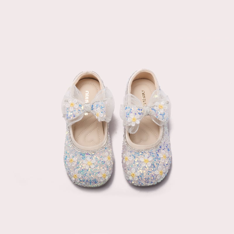 Детски принцеси балеринки за момичета с мека подметка, горен материал: супер влакна; закопчаване: велкро; възраст: 2–9 години; стил: принцеса; подметка: гума; сезон: есен 2024