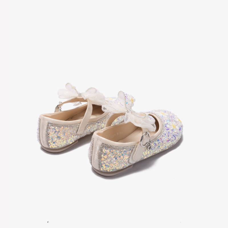 Детски принцеси балеринки за момичета с мека подметка, горен материал: супер влакна; закопчаване: велкро; възраст: 2–9 години; стил: принцеса; подметка: гума; сезон: есен 2024