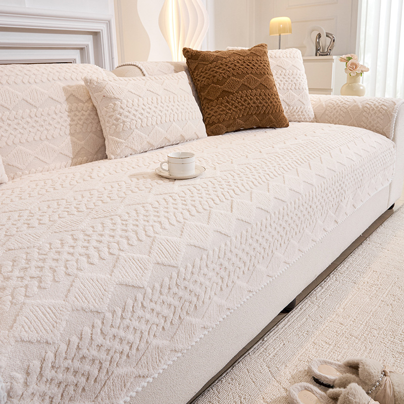 Калъф за възглавница за диван, сватбен стил, плюшен противохлъзг, универсално пасва (Материал: Shu cotton velvet; Стил: едноцветен; Тип: възглавнична подложка; Категория: покривка/калъф за диван)