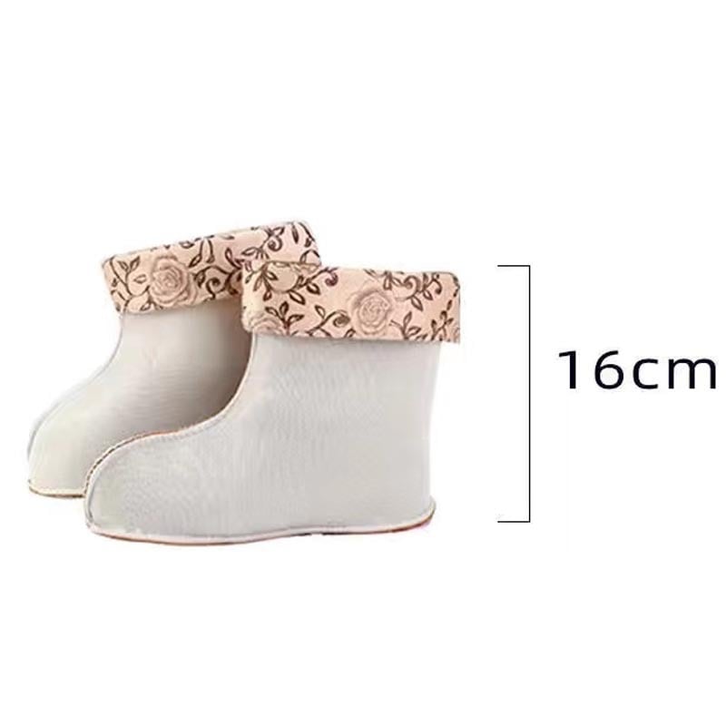 Дамски ботуши за дъжд едноцветни, PVC горна част, нисък връх, нисък ток 1–3 см, подходящи за четири сезона