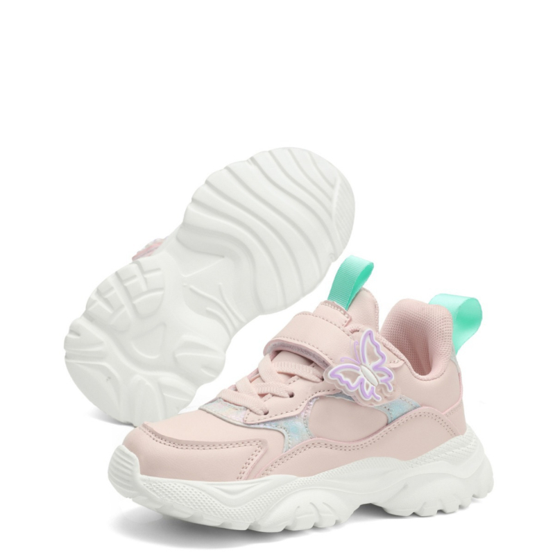 Детски маратонки за тичане с кожена горна част, закопчаване с велкро, леки и износоустойчиви, неплъзгаща се подметка