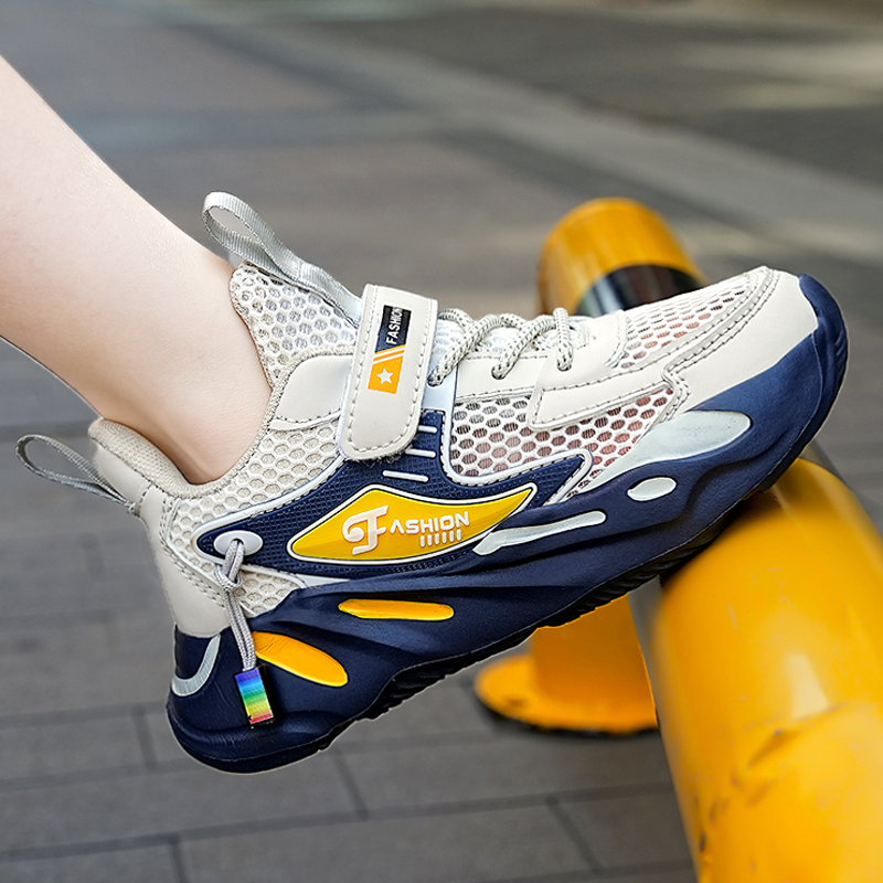 Детски обувки за бягане - дишащи, унисекс, горна част от изкуствена кожа, гумена подметка, лято 2024 (дишащи; горна част от изкуствена кожа; гумена подметка; унисекс; лято 2024)