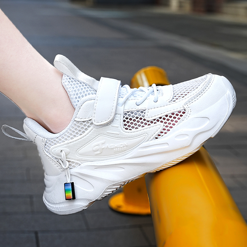 Детски обувки за бягане - дишащи, унисекс, горна част от изкуствена кожа, гумена подметка, лято 2024 (дишащи; горна част от изкуствена кожа; гумена подметка; унисекс; лято 2024)